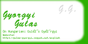 gyorgyi gulas business card